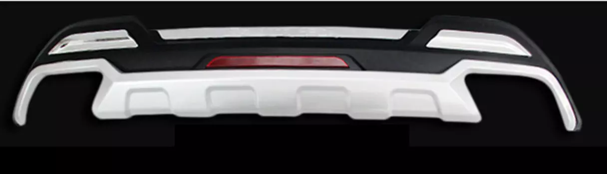 Защитная накладка на задний бампер для Санта Фе 4 (Hyundai Santa Fe 2018 - 2019)