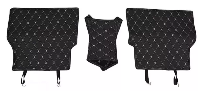 Защитные чехлы на сиденья и тумбу (черный, коричневый) для Jeep Сherokee 2015 -