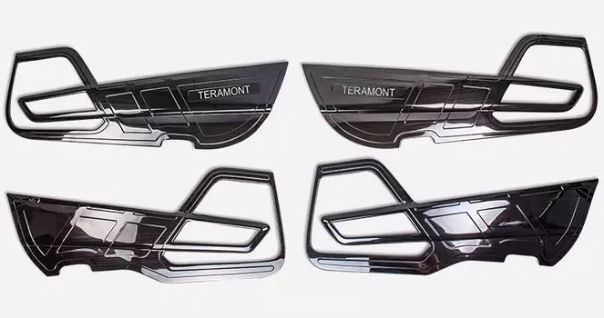 Защитные накладки на двери (нержавеющая сталь, ) для Volkswagen Teramont 2017 -