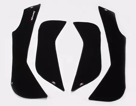 Защитные ворсовые накладки на низ дверей для Санта Фе 4 (Hyundai Santa Fe 2018 - 2019)