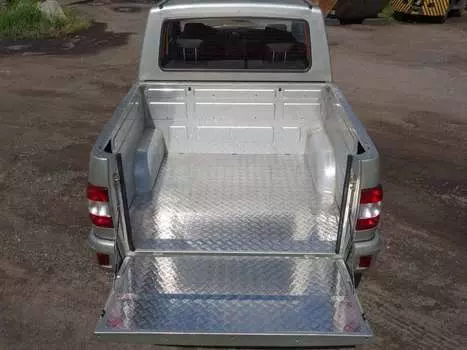 Защитный алюминиевый вкладыш на дно кузова ТСС UAZPIC2016-03 для UAZ Patriot 2014 -