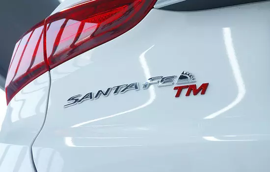 Значек "Santa Fe TM" Mobis для Санта Фе 4 (Hyundai Santa Fe 2018 - 2019)