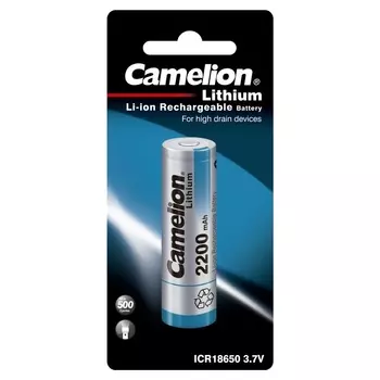 Аккумулятор Camelion ICR18650 3,7 В Li-Ion 2000 мАч (ICR18650F-22BP1)