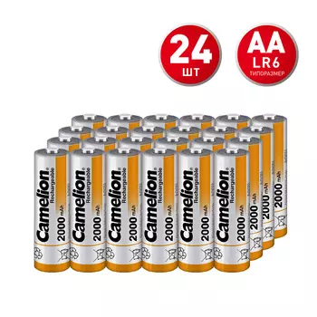 Аккумулятор Camelion АА пальчиковый HR6 1,2 В Ni-MH 2000 мАч (24 шт.) (NH-AA2000BP2)