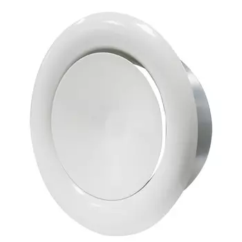 Анемостат приточно-вытяжной Era Pro регулируемый стальной с полимерным покрытием d160 мм белый