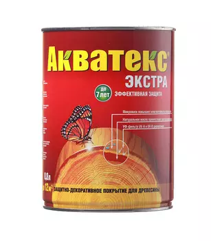 Антисептик Акватекс Экстра декоративный для дерева тик 0,8 л
