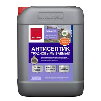 Антисептик Neomid Extra Eco трудновымываемый для дерева биозащитный 10 л