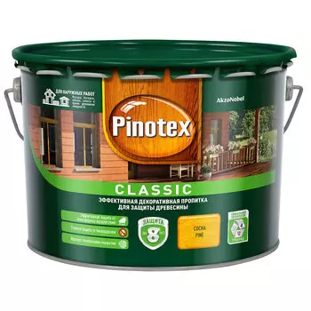 Антисептик Pinotex Classic декоративный для дерева сосна 9 л