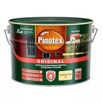 Антисептик Pinotex/Omnitex Original декоративный для дерева белый база BW 9 л