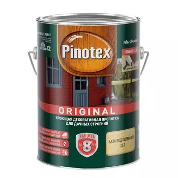 Антисептик Pinotex/Omnitex Original декоративный для дерева прозрачный основа CLR 2,5 л