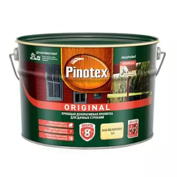 Антисептик Pinotex/Omnitex Original декоративный для дерева прозрачный основа CLR 8,4 л
