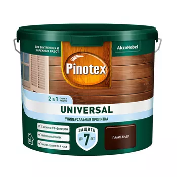 Антисептик Pinotex Universal 2 в 1 декоративный для дерева палисандр 2,5 л