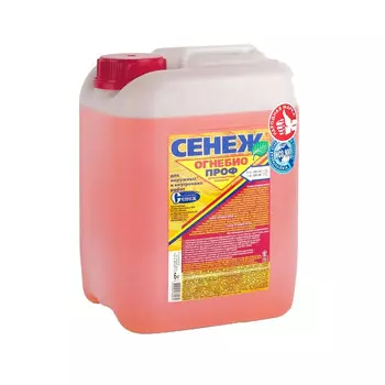 Антисептик Сенеж Огнебио проф огнебиозащитный I группа красный 6 кг