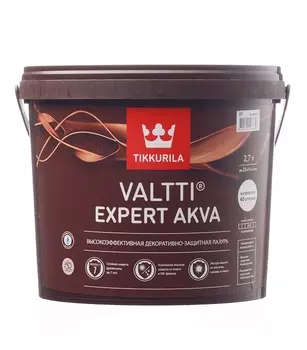 Антисептик Tikkurila/Tikkivala Valtti Expert Akva декоративный для дерева бесцветный 2,7 л