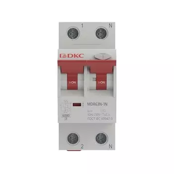 Автомат дифференциальный DKC Yon Max 63А 30 мА 1P+N тип A 6 кА (MDR63N-1N2C63-A)