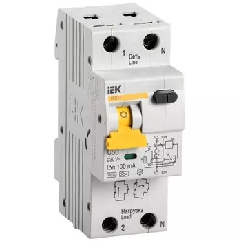 Автомат дифференциальный IEK Karat 50А 1P+N тип A 100 мА 6 кА (MAD22-5-050-C-100)