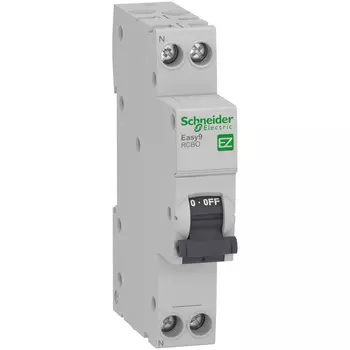 Автомат дифференциальный Schneider Electric Easy9 16А 30 мА 1P+N тип АС 4,5 кА компактный (EZ9D33616)