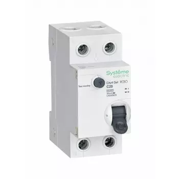 Автомат дифференциальный Systeme Electric City9 Set 20А 1P+N тип A 30 мА 4,5 кА (C9D55620)