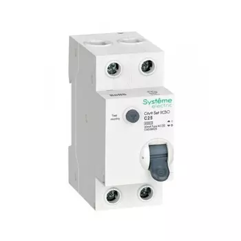 Автомат дифференциальный Systeme Electric City9 Set 25А 1P+N тип AC 30 мА 6 кА (C9D36625)