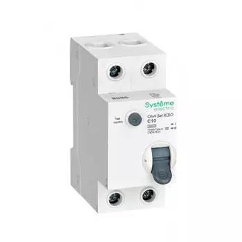 Автомат дифференциальный Systeme Electric City9 Set 10А 1P+N тип A 10 мА 6 кА (C9D61610)