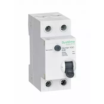 Автомат дифференциальный Systeme Electric City9 Set 25А 1P+N тип A 30 мА 4,5 кА (C9D55625)