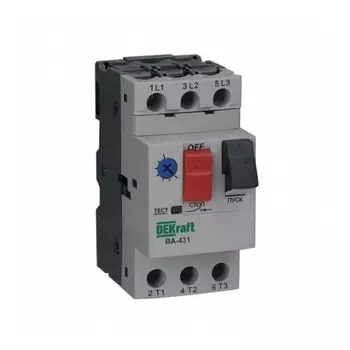Автомат защиты двигателя Dekraft ВА-431 (21230DEK) 3P 14А 15 кА 690 В на DIN-рейку