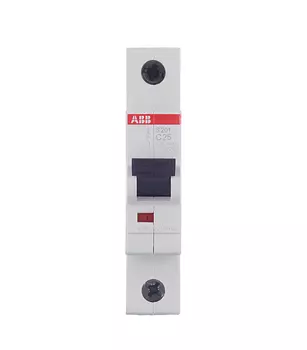 Автоматический выключатель модульный ABB S201 1P 25А тип C 6 кА 220 В (2CDS251001R0254)