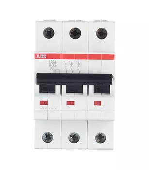 Автоматический выключатель модульный ABB S203 3P 32А тип C 6 кА 400 В (2CDS253001R0324)