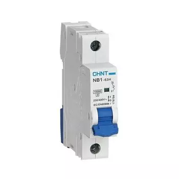 Автоматический выключатель модульный Chint NB1-63H 1P 16А тип C 10 кА 230 В (179784)