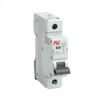 Автоматический выключатель модульный EKF Averes AV-10 1P 25А тип B 10 кА 230 В (mcb10-1-25B-av)