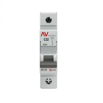 Автоматический выключатель модульный EKF Averes AV-10 1P 32А тип C 10 кА 230 В (mcb10-1-32C-av)