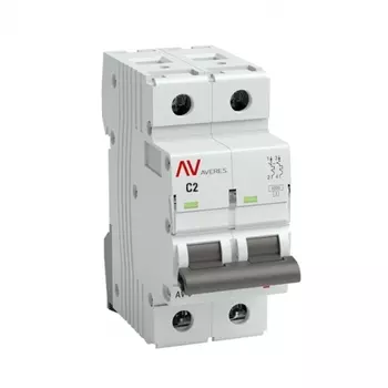 Автоматический выключатель модульный EKF Averes AV-6 DC 2Р 2А тип C 6 кА 230 В (mcb6-DC-2-02C-av)