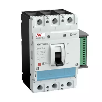 Автоматический выключатель EKF Averes ETU6.0 3P 1600А 70 кА 400-690 В на монтажную плату (mccb-53-1600M-6.0-av)