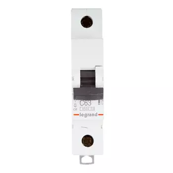 Автоматический выключатель модульный Legrand RX3 1P 63А тип C 4,5 кА 230/400 В (419670)