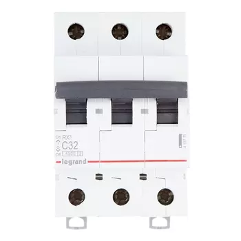 Автоматический выключатель модульный Legrand RX3 3P 32А тип C 4,5 кА 400 В (419711)