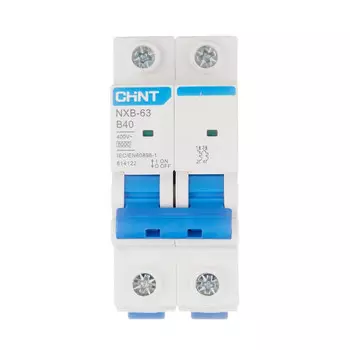 Автоматический выключатель модульный Chint NXB-63 2P 40А тип B 6 кА 400 В (814122)
