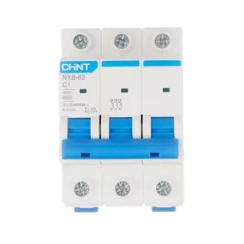 Автоматический выключатель модульный Chint NXB-63 3P 1А тип C 6 кА 400 В (814164)