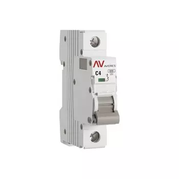 Автоматический выключатель модульный EKF Averes AV-6 1P 4А тип C 6 кА 230 В (mcb6-1-04C-av)