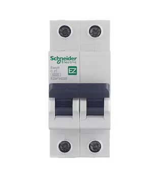 Автоматический выключатель модульный Schneider Electric Easy9 2P 25А тип C 4,5 кА 400 В (EZ9F34225)
