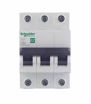 Автоматический выключатель модульный Schneider Electric Easy9 3P 16А тип C 4,5 кА 400 В (EZ9F34316)