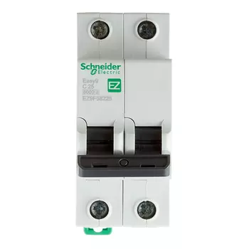 Автоматический выключатель модульный Schneider Electric Easy9 2P 25А тип C 6 кА 220 В (EZ9F56225)