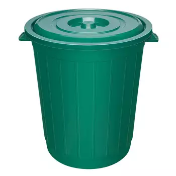 Бак для жидких/сыпучих веществ ЭльфПласт 80 л пластиковый с крышкой зеленый