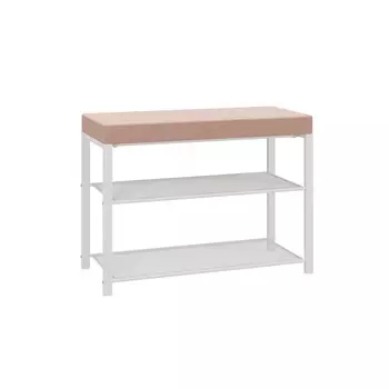 Банкетка для обуви с сиденьем белая/бежевая ЗМИ Торонто 23S