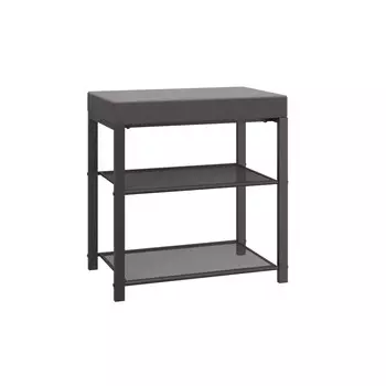 Банкетка для обуви с сиденьем черная/серая ЗМИ Торонто 13S