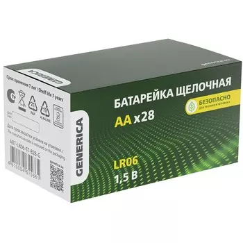 Батарейка Generica Alkaline АА пальчиковый LR6 1,5 В (28 шт.) (ABT-LR06-ST-B28-G)