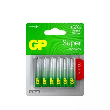 Батарейка GP Batteries Super G Tech АА пальчиковая LR6 1,5 В (12 шт.) (GP 15AA218/4-2CRSBC12)