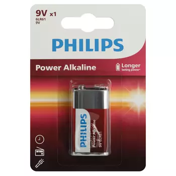 Батарейка Philips Power (Б0062717) крона 6LR61 9 В (1 шт.)