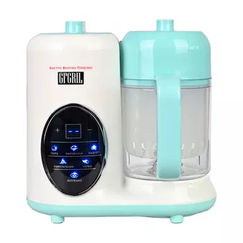 Блендер-пароварка Gfgril GFSB-6 420 Вт 0,8 л белый/голубой