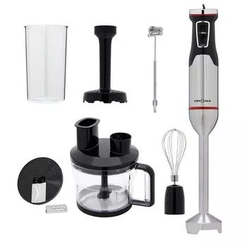 Блендер погружной Krona Multistabmixer 7в1 1500 Вт 1,25 л черный/серебристый