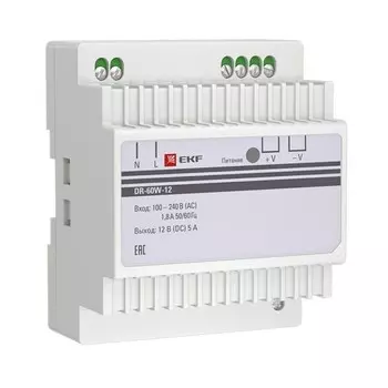 Блок питания 12 В EKF PROxima dr-60w (dr-60w-12)